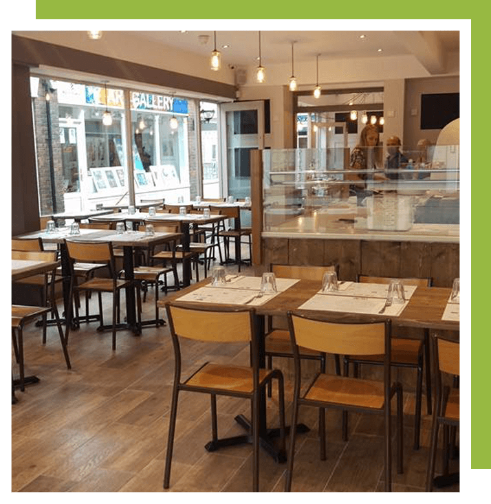 Inside FioRDiLATTE — Italian restaurant and gelateria in Worthing